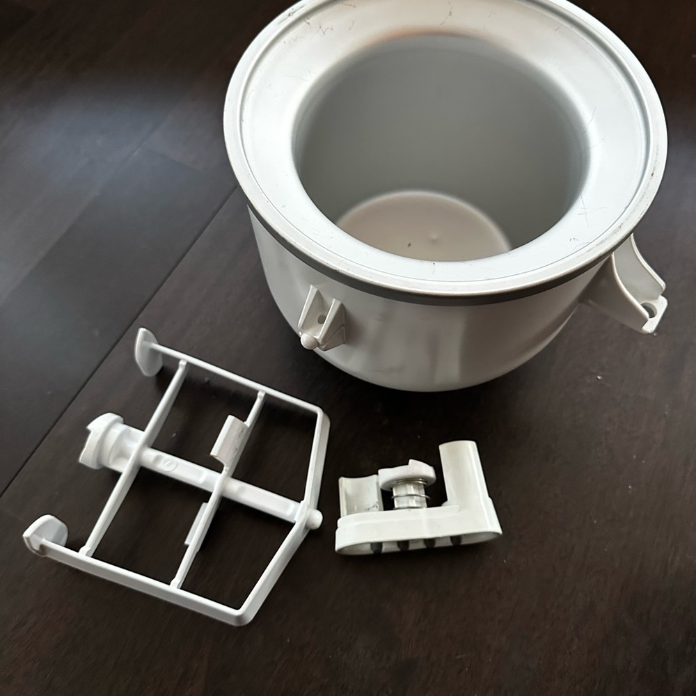 KitchenAid White Ice Cream Maker Attachment and Parts